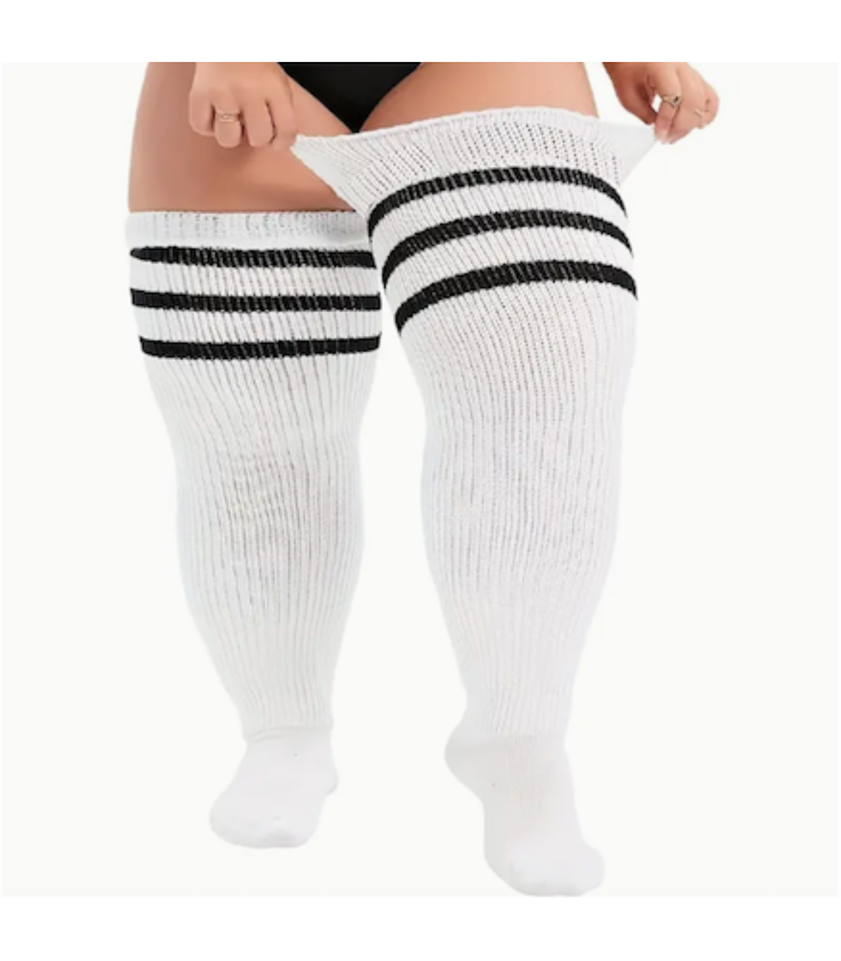 Curvy Legs 2XL Bella Self Supporting Stockings Black Graphite – Vivianne's  Boutique